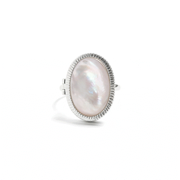 Anillo relicario personalizado de nácar