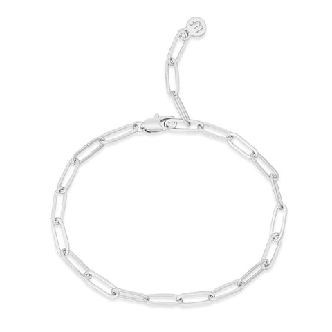 Paper Clip Chain Bracelet – Plata