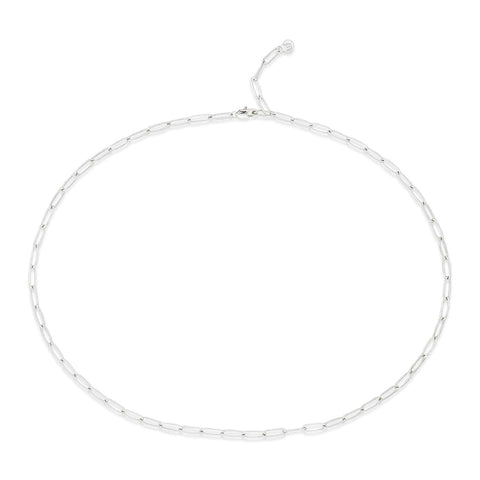 Paper Clip Chain Necklace – Plata