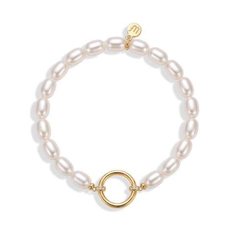Pearl Charm Keeper Bracelet – Oro