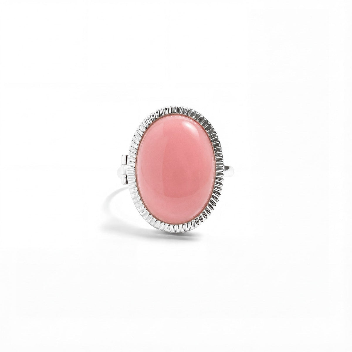 Anillo relicario personalizado con piedras semipreciosas