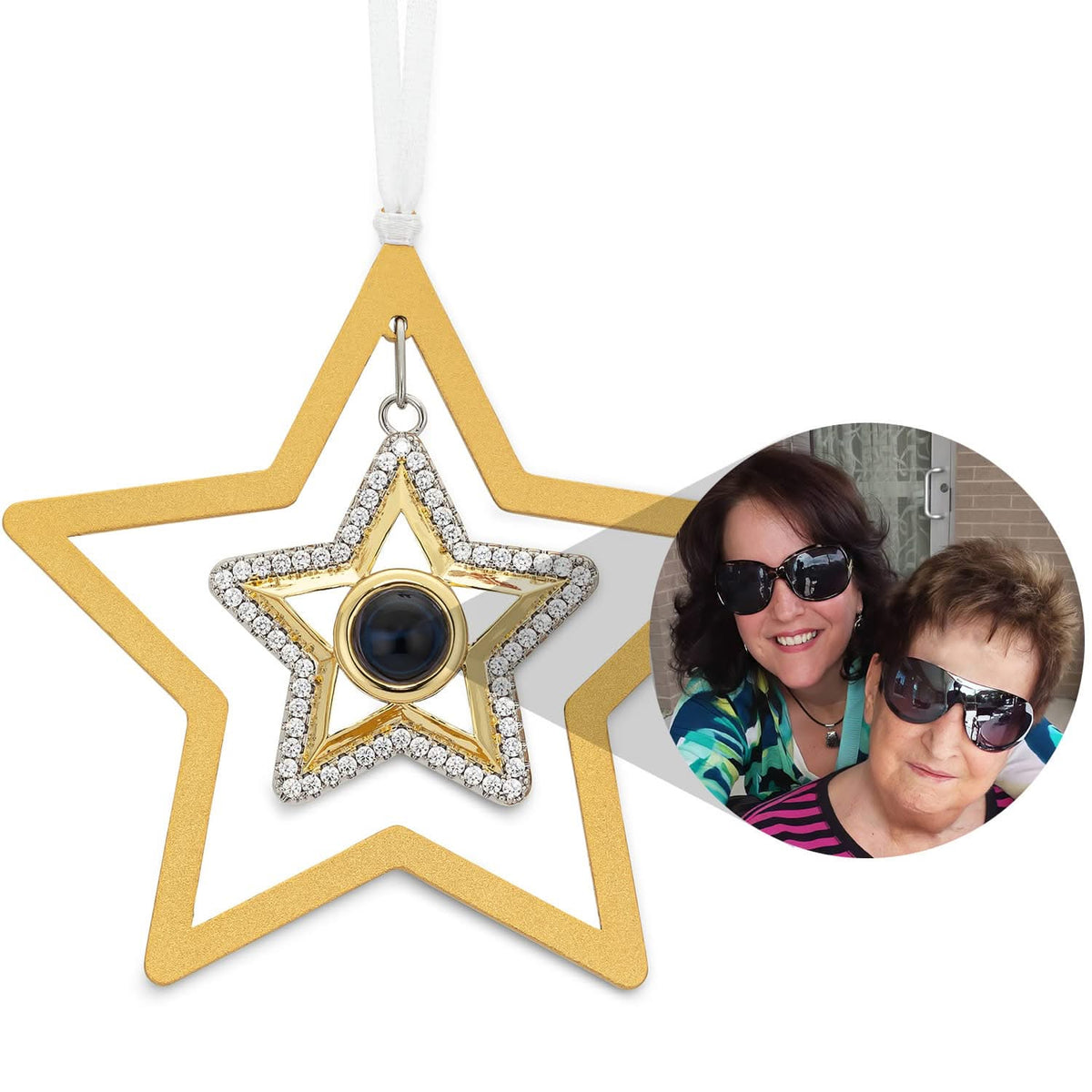 Adorno personalizado con foto de una estrella