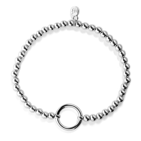 Classic Beaded Charm Starter Bracelet – Plata