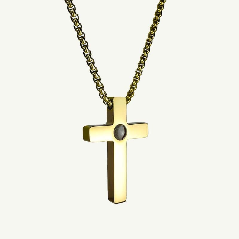 Cross necklace with photo print - PJULAN® - pjulan